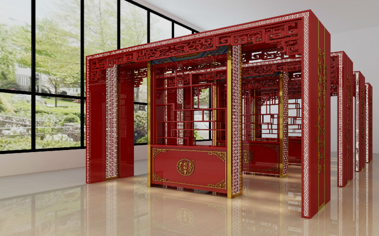 同仁堂展柜