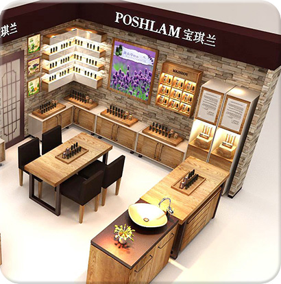 饰面板化妆品展柜定制