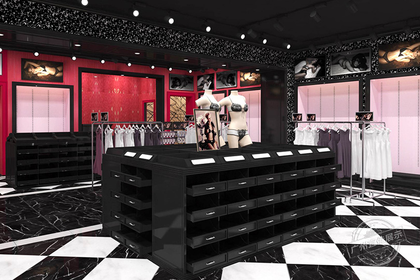展柜货架服装店设计