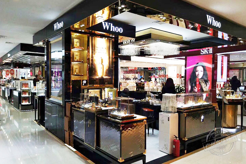 whoo后专柜 化妆品展柜